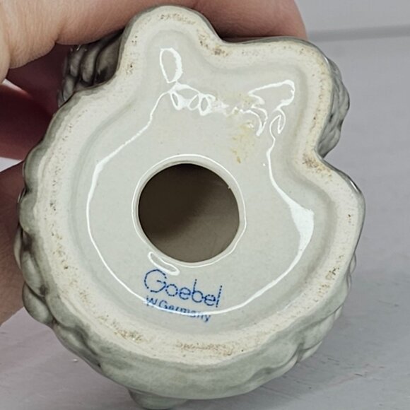 Vintage Goebel Germany Ceramic Poodle Figurine Gray Glossy Collectible Dog - Picture 5 of 8